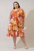 Milley Floral Wynette Tiered Midi Dress Curve